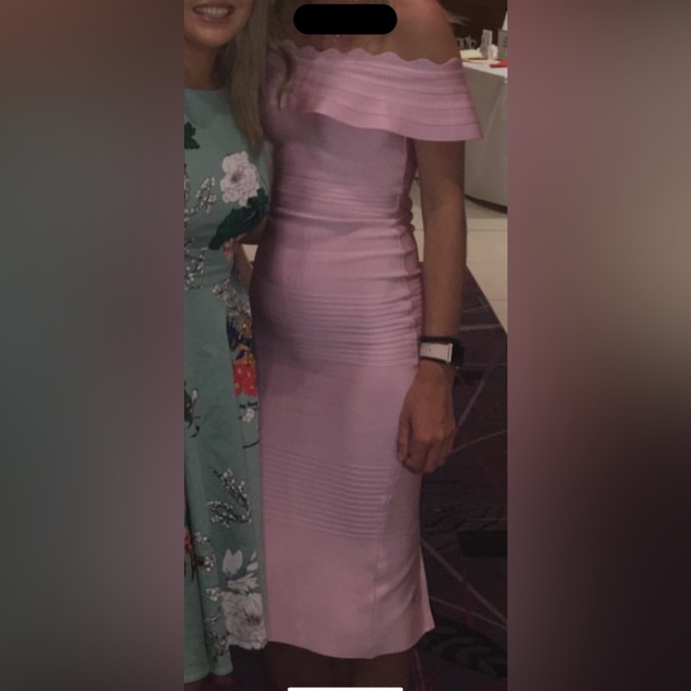 Pink fitting dress